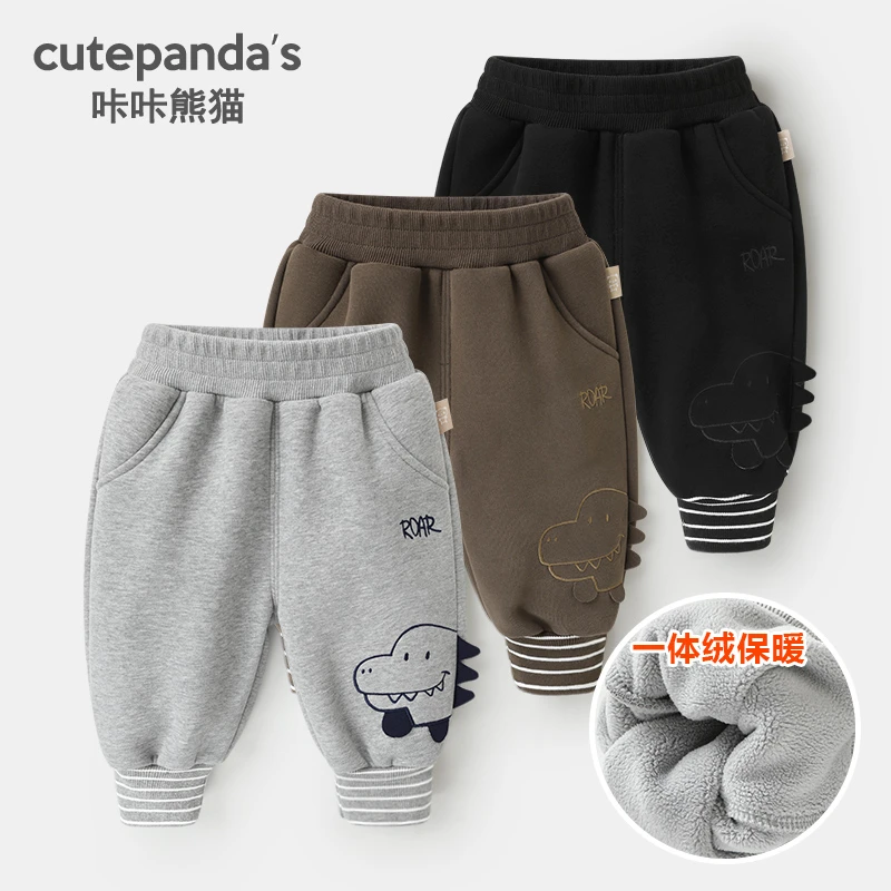 【现货】婴儿衣服复合摇粒绒长裤子冬装秋冬儿童加绒裤Y8157