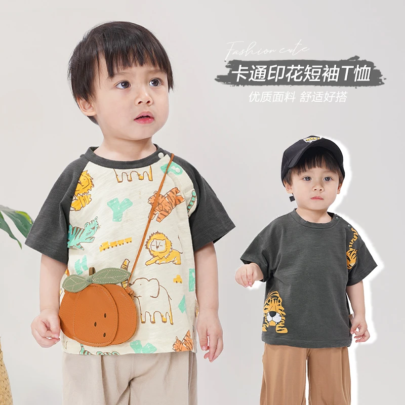 【现货】婴儿衣服休闲短袖T恤夏装男童上衣潮Y7855