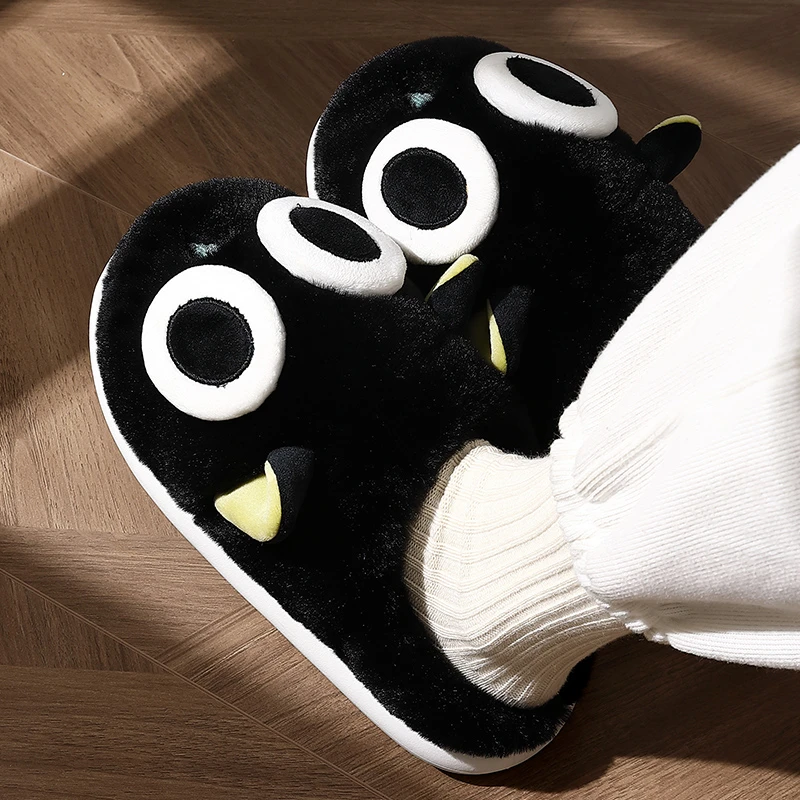 棉拖鞋女士冬季2023新款家居室内厚底可爱防滑网红保暖毛绒棉拖男