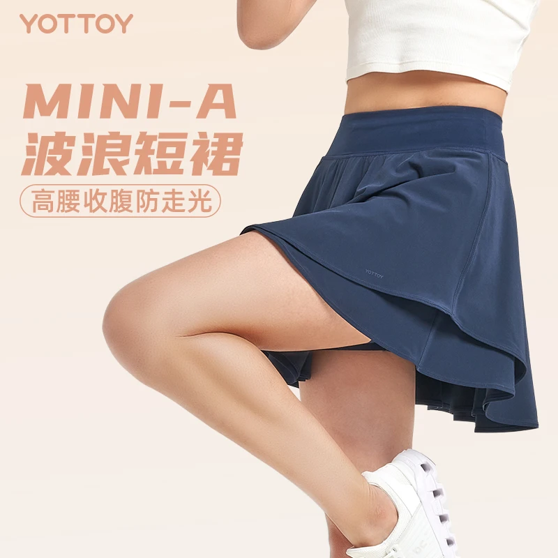 运动短裙假两件网球裙防走光跑步羽毛球健身瑜伽服女夏季户外新款