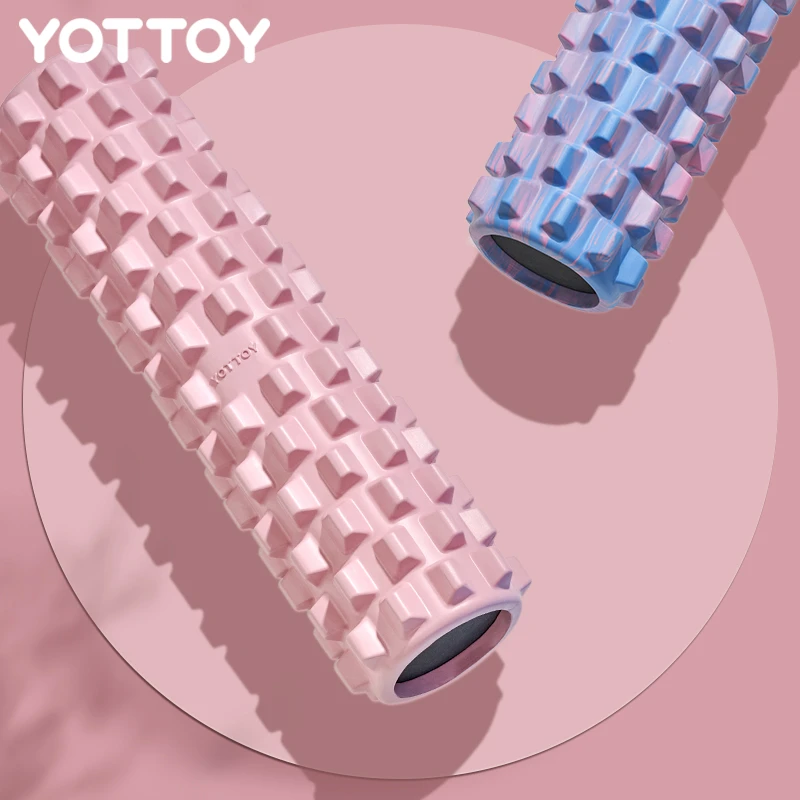 泡沫轴【YOTTOY】45cm狼牙实心健身器材泡沫轴肌肉放松按摩滚轴轮琅
