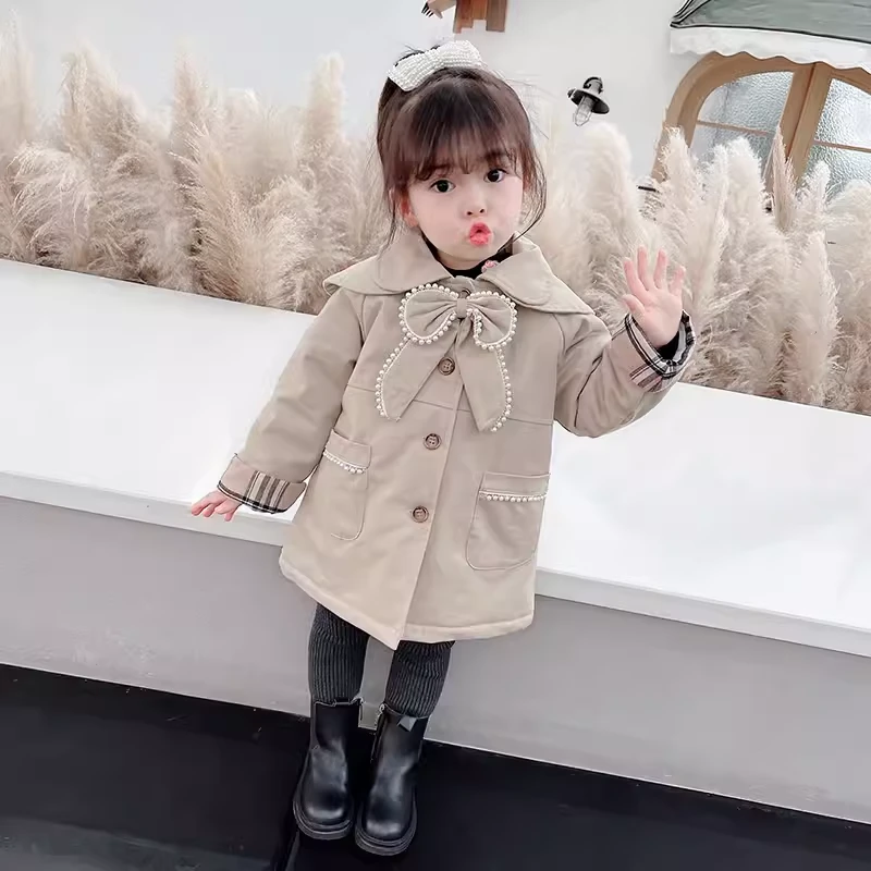 91919女童外套秋冬装洋气儿童网红小童装宝宝冬季上衣加绒