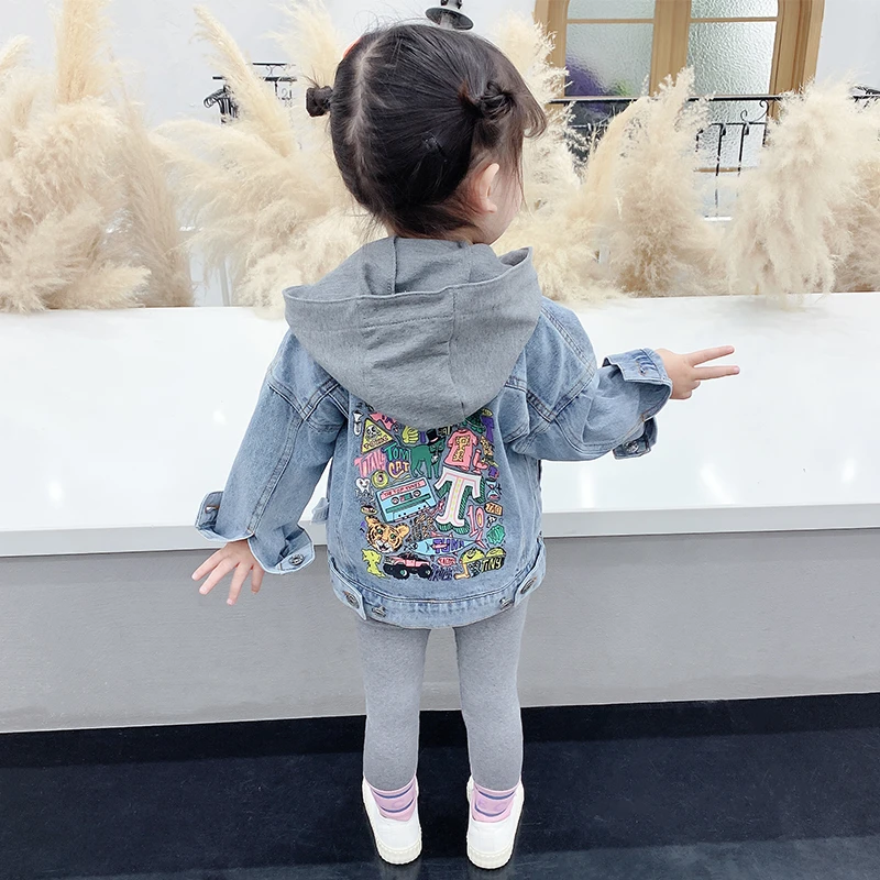 68663女童牛仔外套秋装儿童洋气秋冬童装小童韩版女宝宝上衣