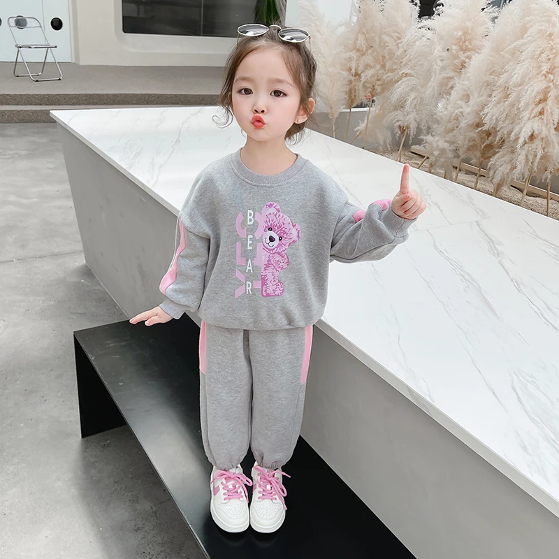 96822女童套装春季春装儿童休闲两件套春秋长袖裤子运动洋气潮