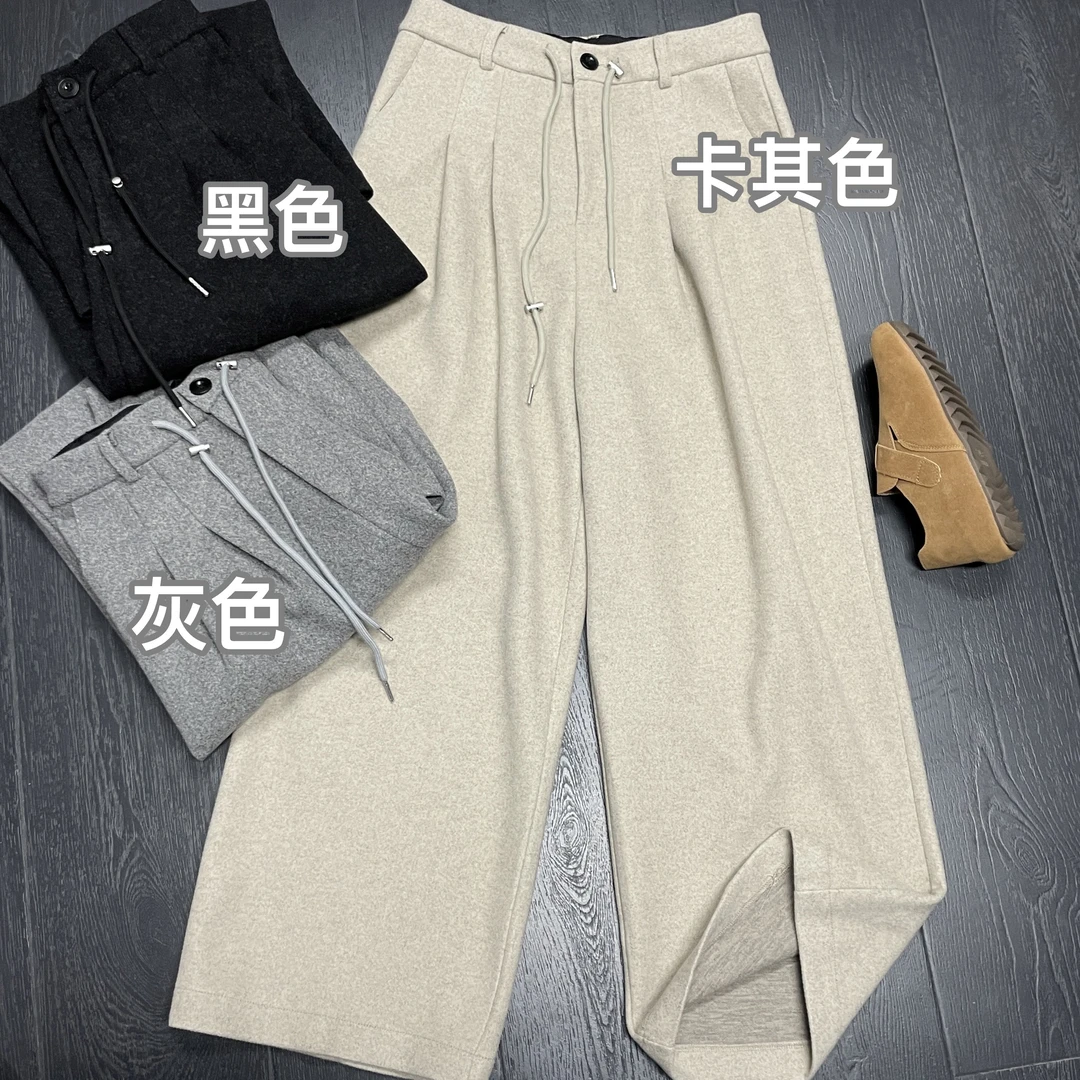 【 雨•美 推荐 】8186韩系抽绳显瘦休闲百搭直筒阔腿裤