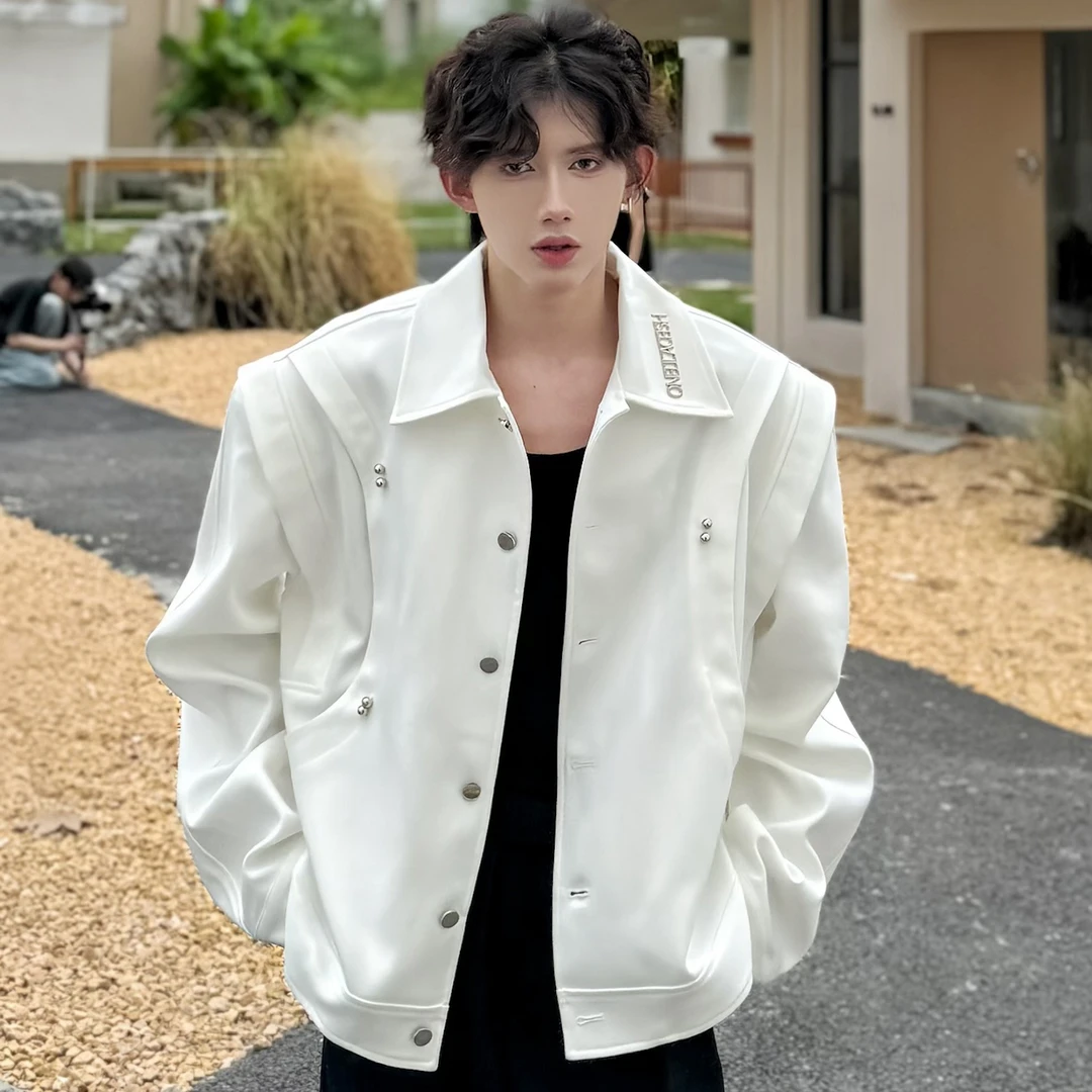 假两件解构拼接工装外套男款春秋美式高街潮牌高级感痞帅休闲夹克