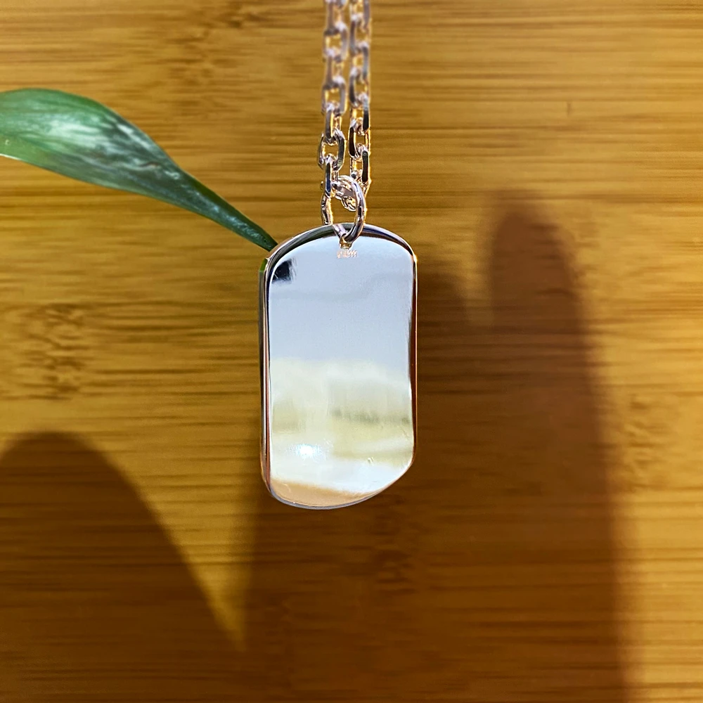 吊坠足银 《光面无事牌》足银999 光面无事牌