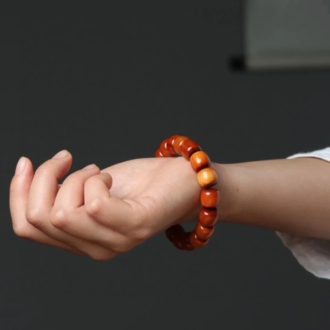 血龙木手串透光老形珠1.2单圈手串冰种血龙木男女款文玩佛珠手串