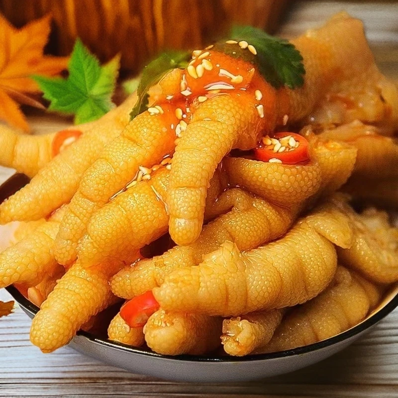 【主播推荐1000g】酸辣柠檬无骨鸡爪休闲解馋零食（固体物≥60％）