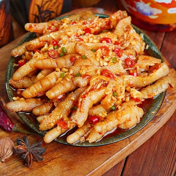 【主播推荐到手1000g】饱饱熊酸辣蒜香无骨鸡爪休闲解馋零食