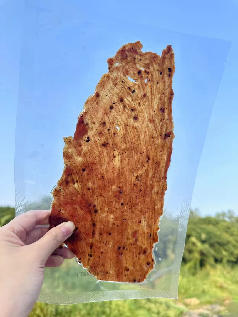 潮汕猪肉脯原切整切碳烤后腿肉大片手工猪肉脯零食