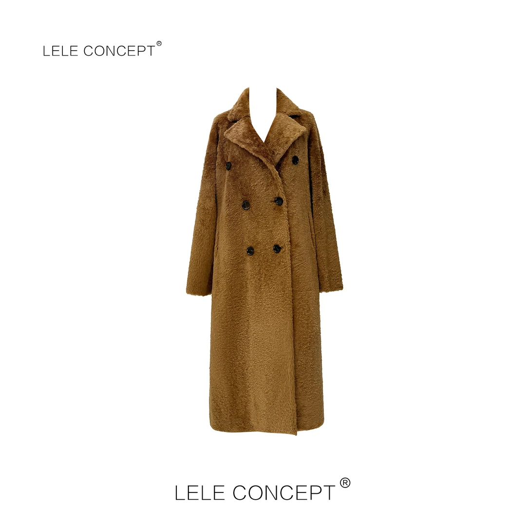 LELE CONCEPT 高级感轻奢时尚气质皮毛一体大衣D0108