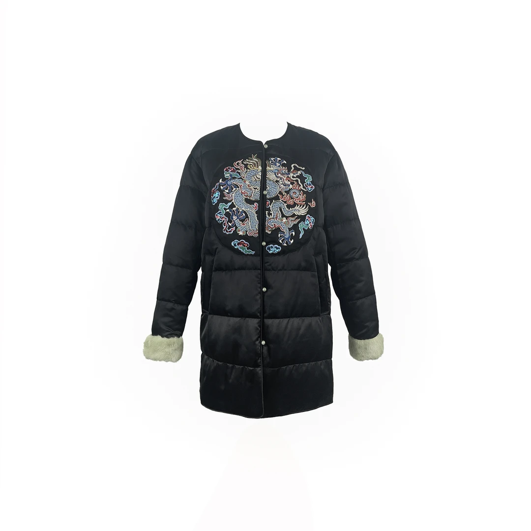 LELE CONCEPT 新中式国风鹅绒羽绒服轻奢高级感小众时尚Y0221