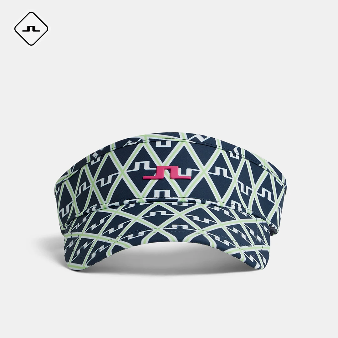 JLINDEBERG金林德伯格高尔夫轻盈速干满印可调遮阳帽空顶帽女士