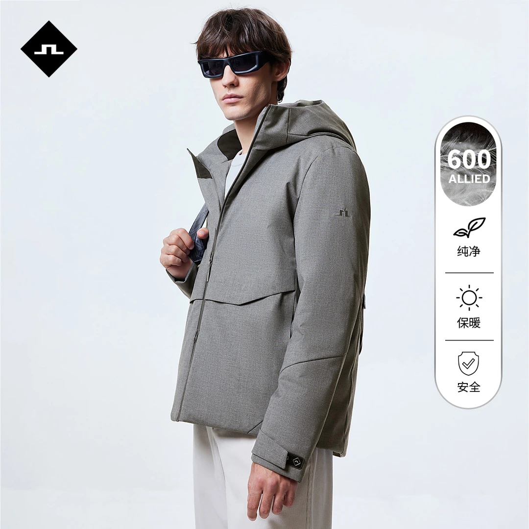 JLINDEBERG金林德伯格男士功能羊毛面料短款连帽ALLIED纯净羽绒服