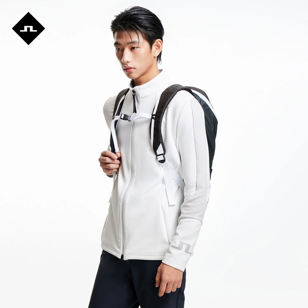 JLINDEBERG金林德伯格透气排汗网眼时尚户外运动拉链立领卫衣男