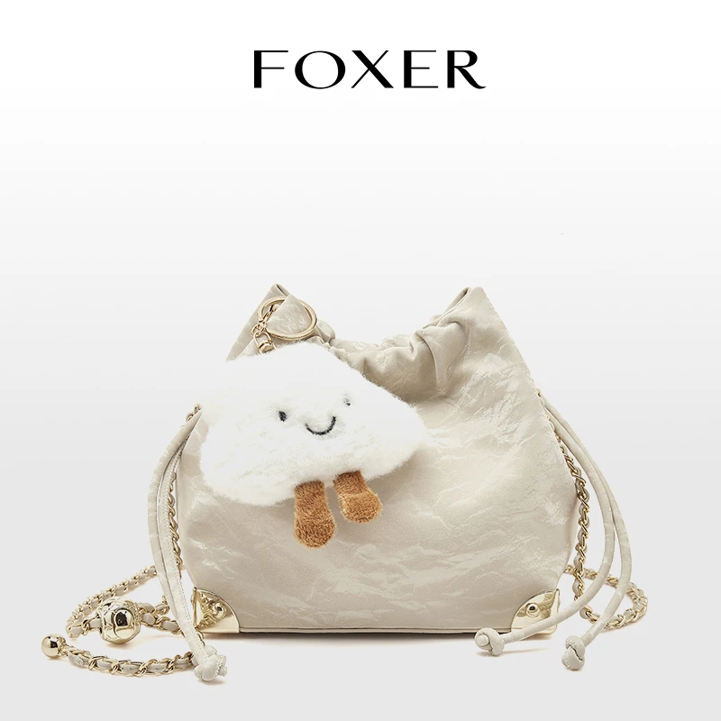 FOXER韩版百搭时尚云朵包网红小众豆腐包小包包单肩学生肩包女士