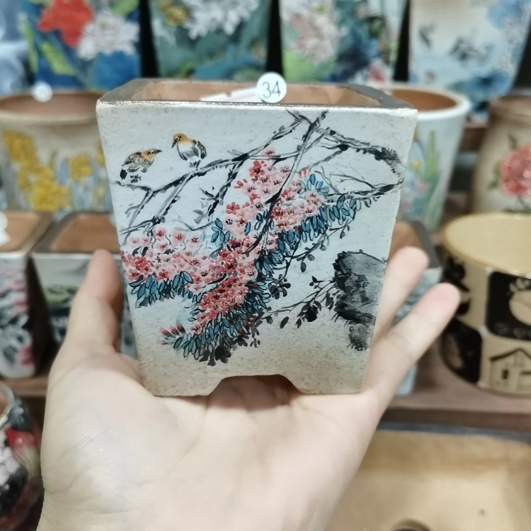 红陶20CM以下内口6.8厘米左右