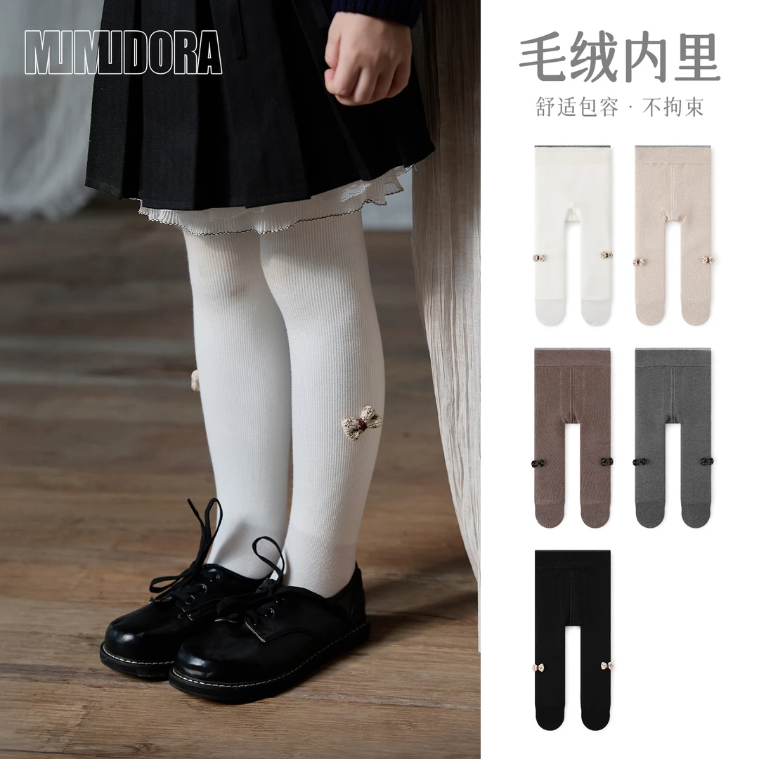 秋冬新品宝宝加绒加厚连裤袜儿童打底裤连体袜冬季保暖女童裤袜