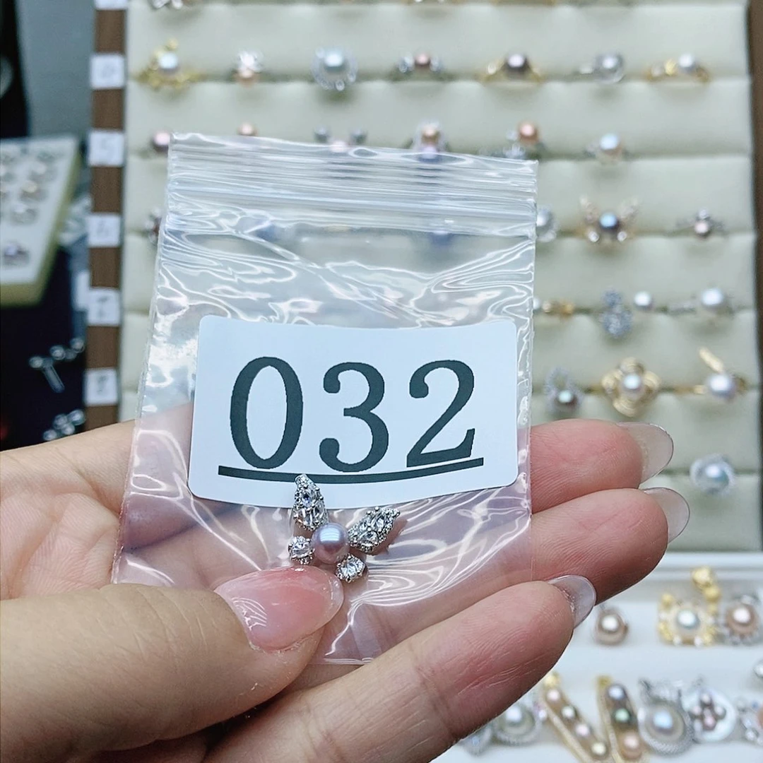 淡水珍珠戒指银S925镶嵌x**o032