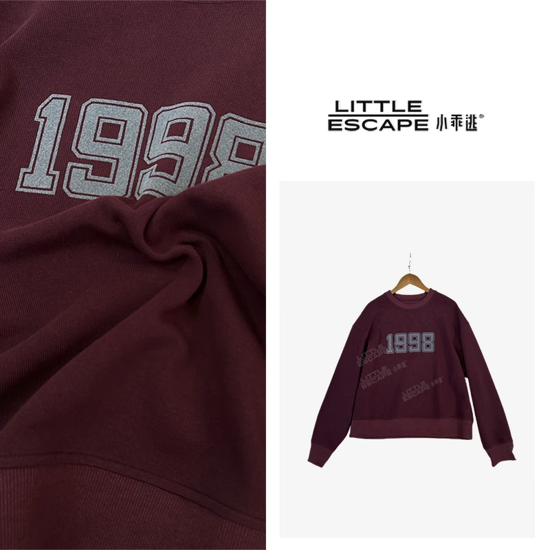 小乖逃D安可拉红色卫衣1998加厚星空双面棉上衣 Q6676