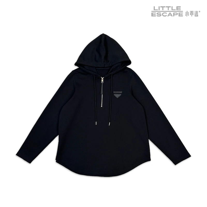 设计师加厚连帽黑色PG卫衣长袖简约三角时尚宽松Q6051