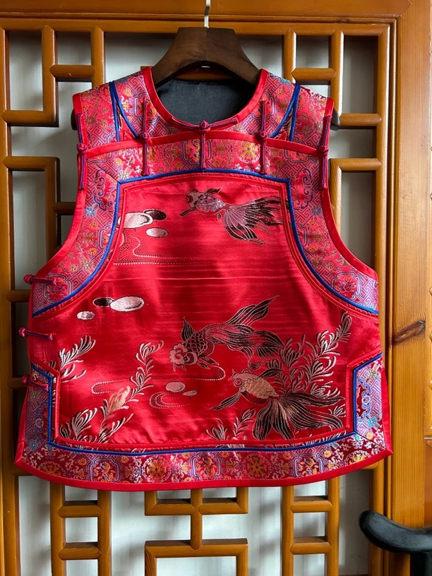 复古国风精工十三太保马甲