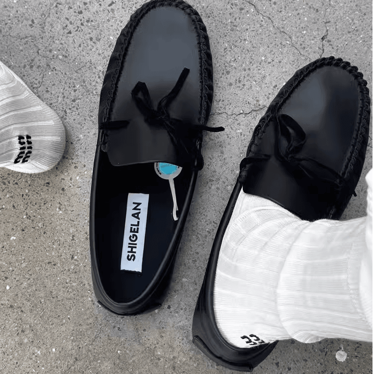 诗歌兰正品080-5真皮百搭一脚蹬豆豆鞋乐福鞋女