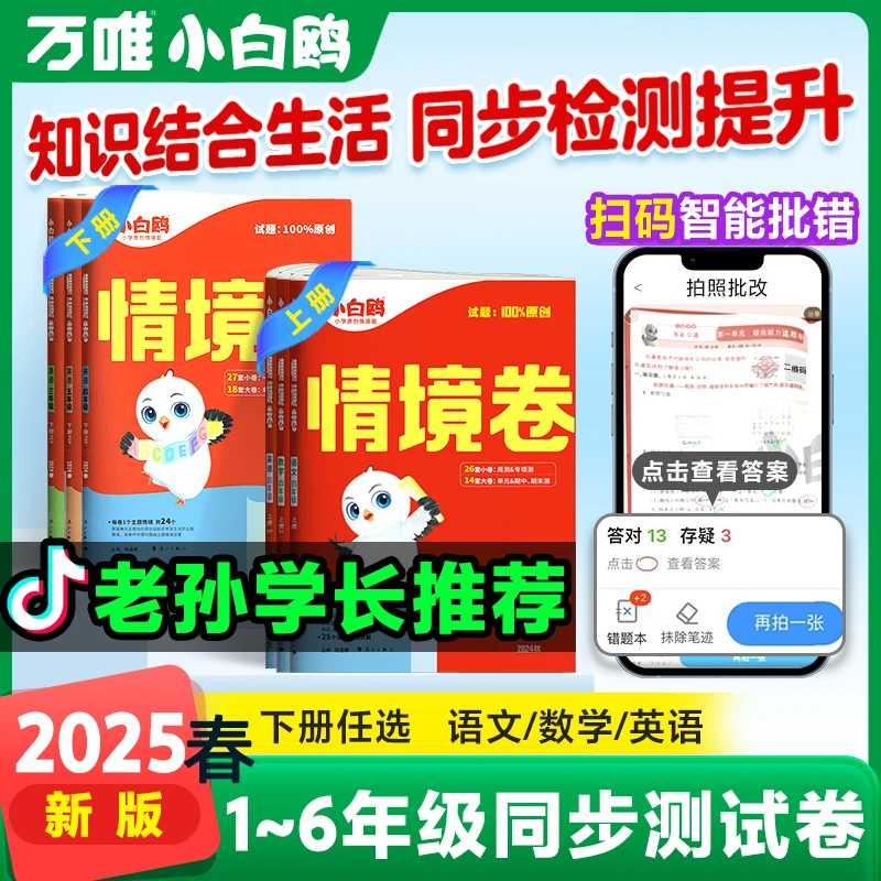2025春万唯小白鸥小学情境卷同步单元期末测试卷一二三四五年级下
