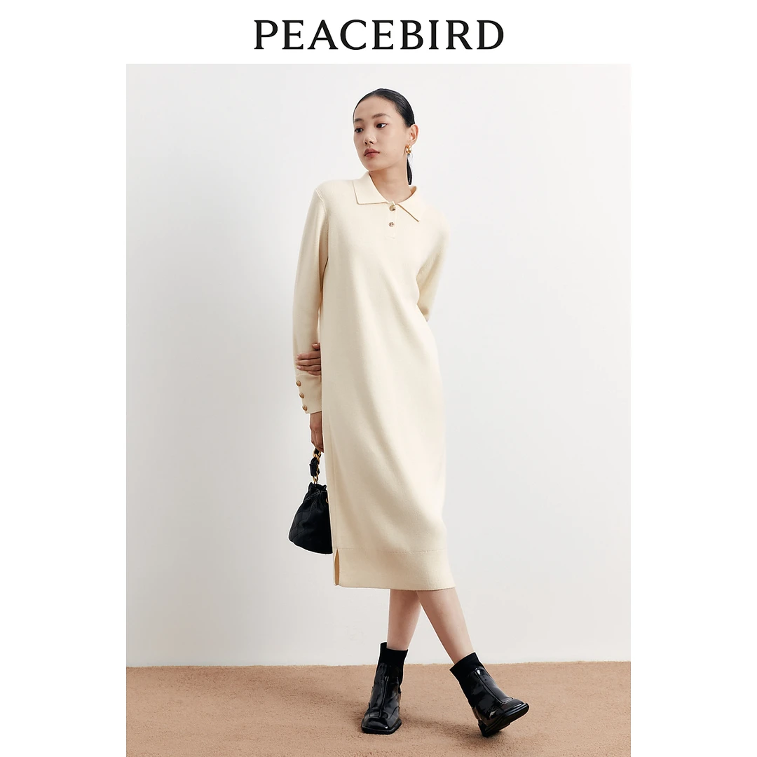 【丽公主专属】太平鸟针织POLO裙连衣裙新款慵懒法式A8FAD4670
