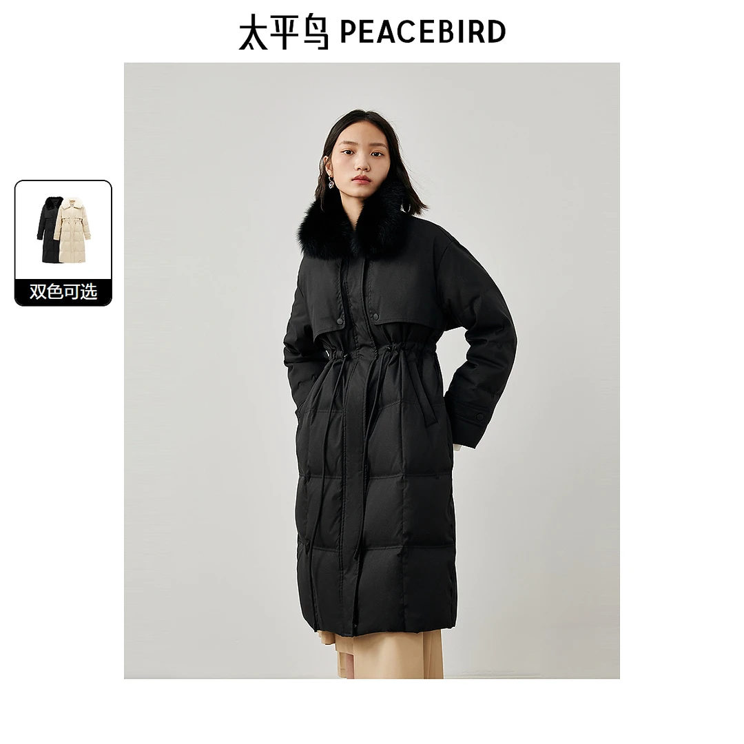 【丽公主专属】太平鸟中长款羽绒服冬气质派克服面包服AWACD4102