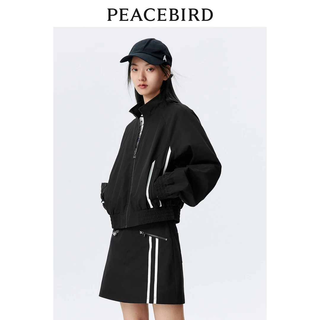 【陈大可专属】太平鸟2024新运动撞色夹克外套女春装A7BBE1211