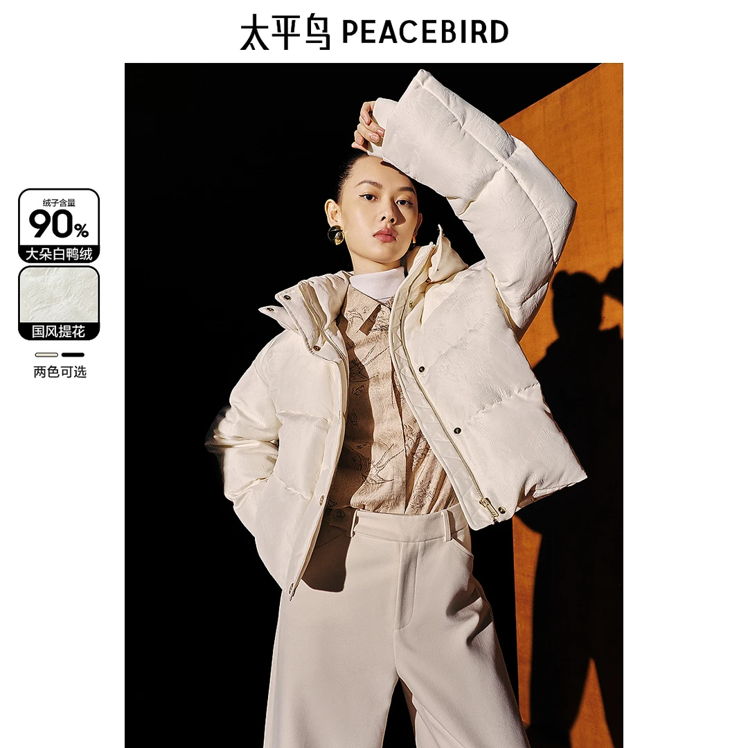 【赵老板专属】【苏州博物馆 x 太平鸟联名】提花中式羽绒服AAACE422L