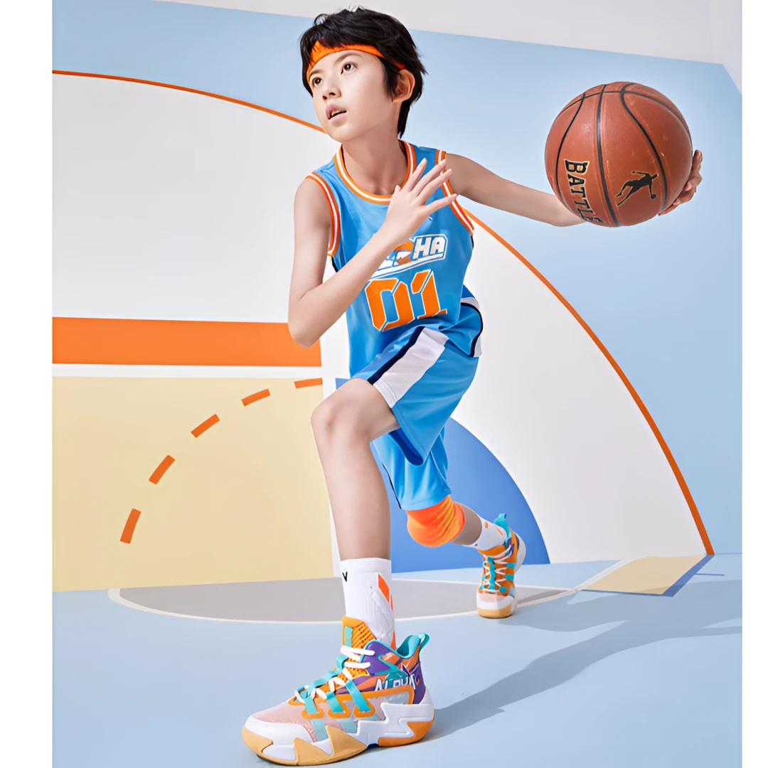 2026中国乔丹儿童篮球鞋男童大童春季新款网面战靴减震运动中大童