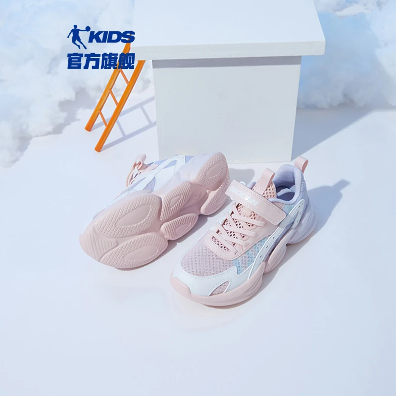 中国乔丹儿童透气鞋2023夏季新款女中大童运动鞋网面透气软底网鞋