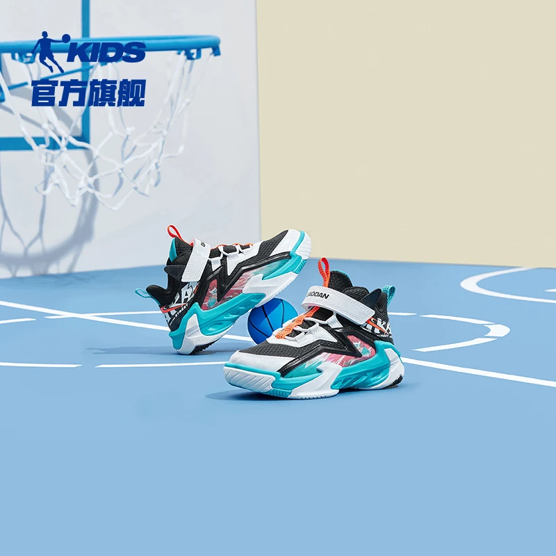 中国乔丹儿童2024小童男童篮球鞋儿童童鞋运动鞋透气中大童鞋子