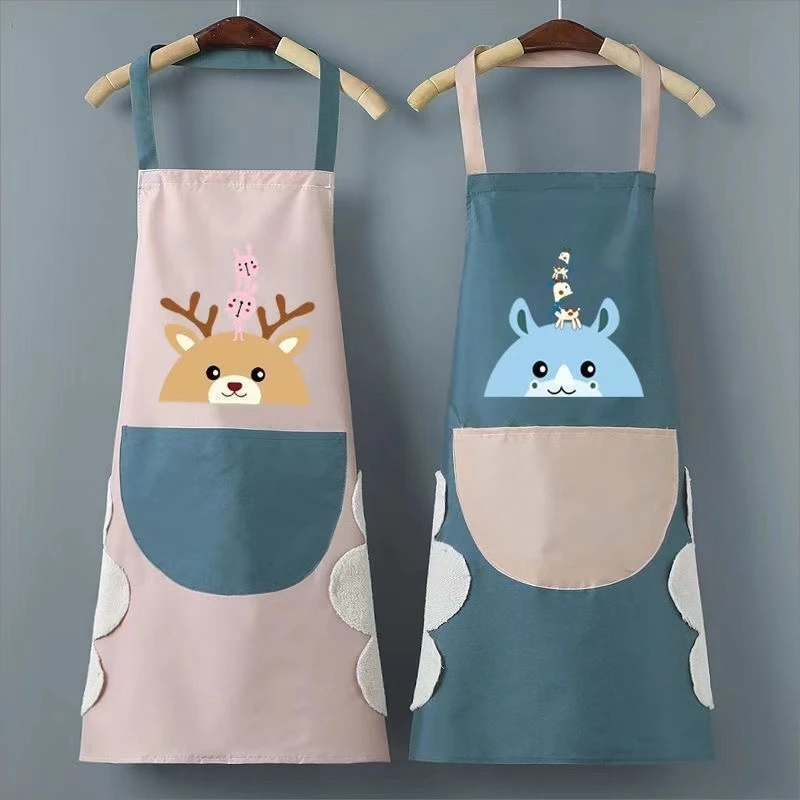 围裙2024新款家用厨房家外防水防油做饭工作服女围腰家里餐饮专用