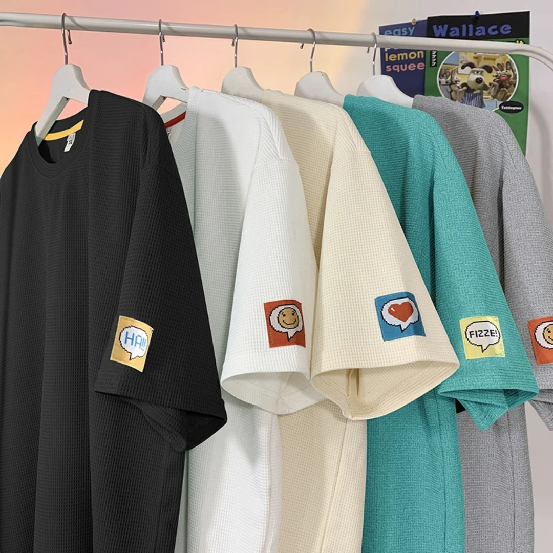 夏款时尚百搭潮流重磅棉T恤