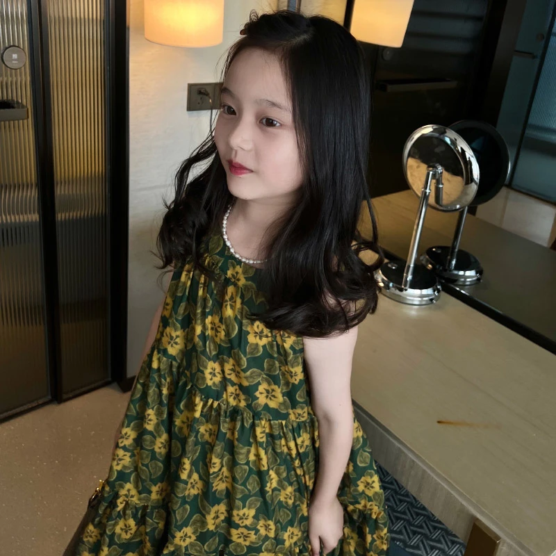 挂脖碎花连衣裙 23x173