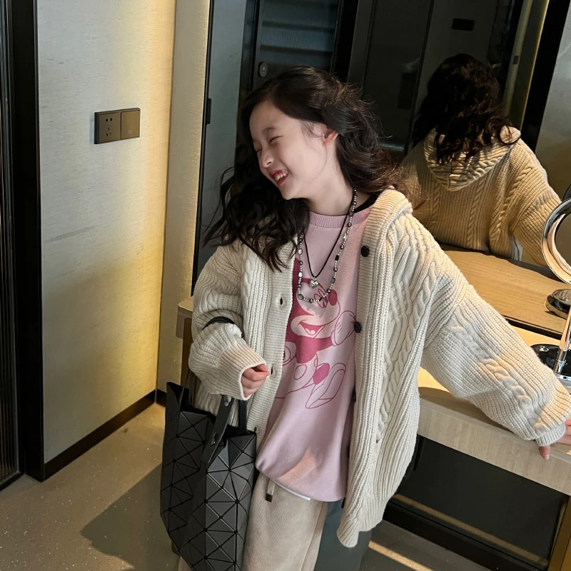 重工8字编花毛衣外套 23d092