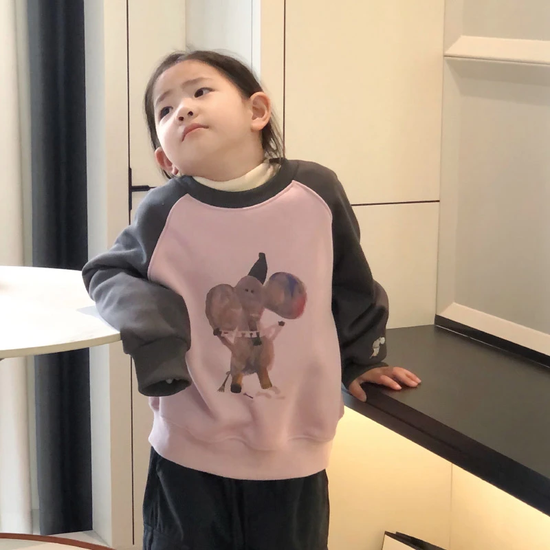 大象一体绒卫衣 24q098