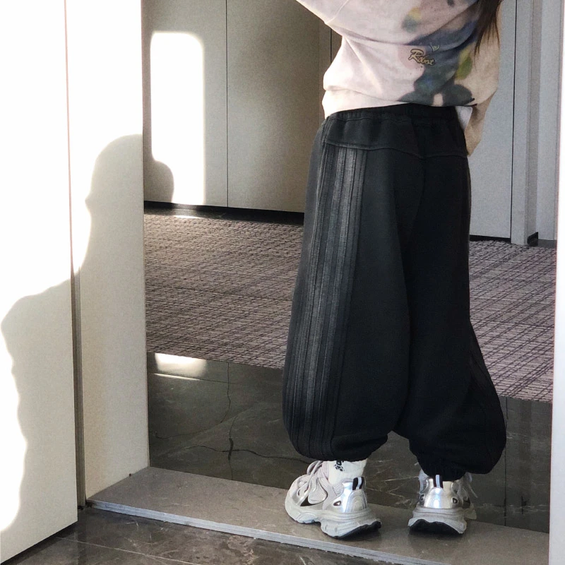 重工水洗侧缝休闲裤 24q051
