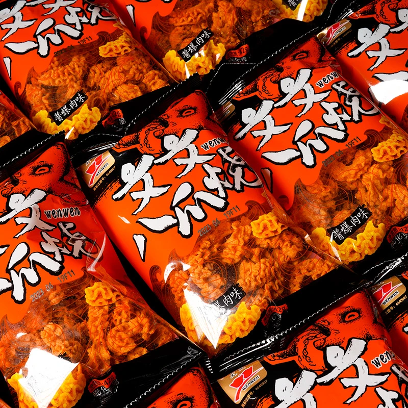 【15.9元8包】八爪烧儿时怀旧8090经典休闲零食品老式锅巴膨化酥脆