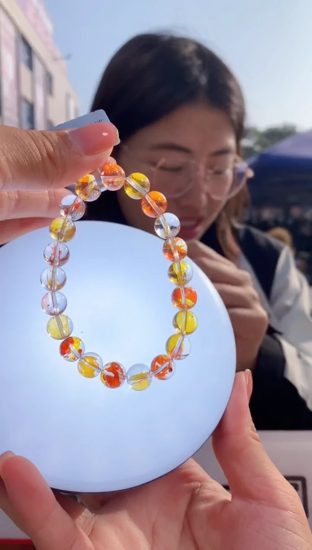 【闪购商品】水晶手链未镶嵌9mm锦鲤胶花手链