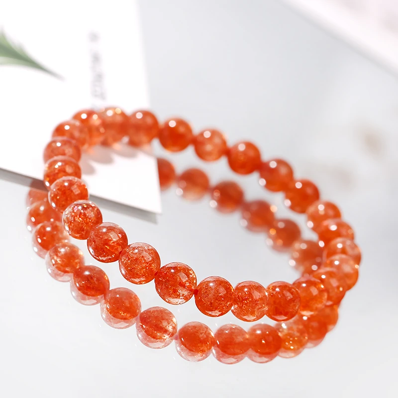 天然日光石金太阳手链爆闪手串女款058（尺寸可选）多样性发其一