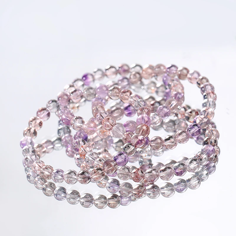 透体三轮骨干毒液彼岸花金草莓晶6.8mm超七手链068-多样性发其一