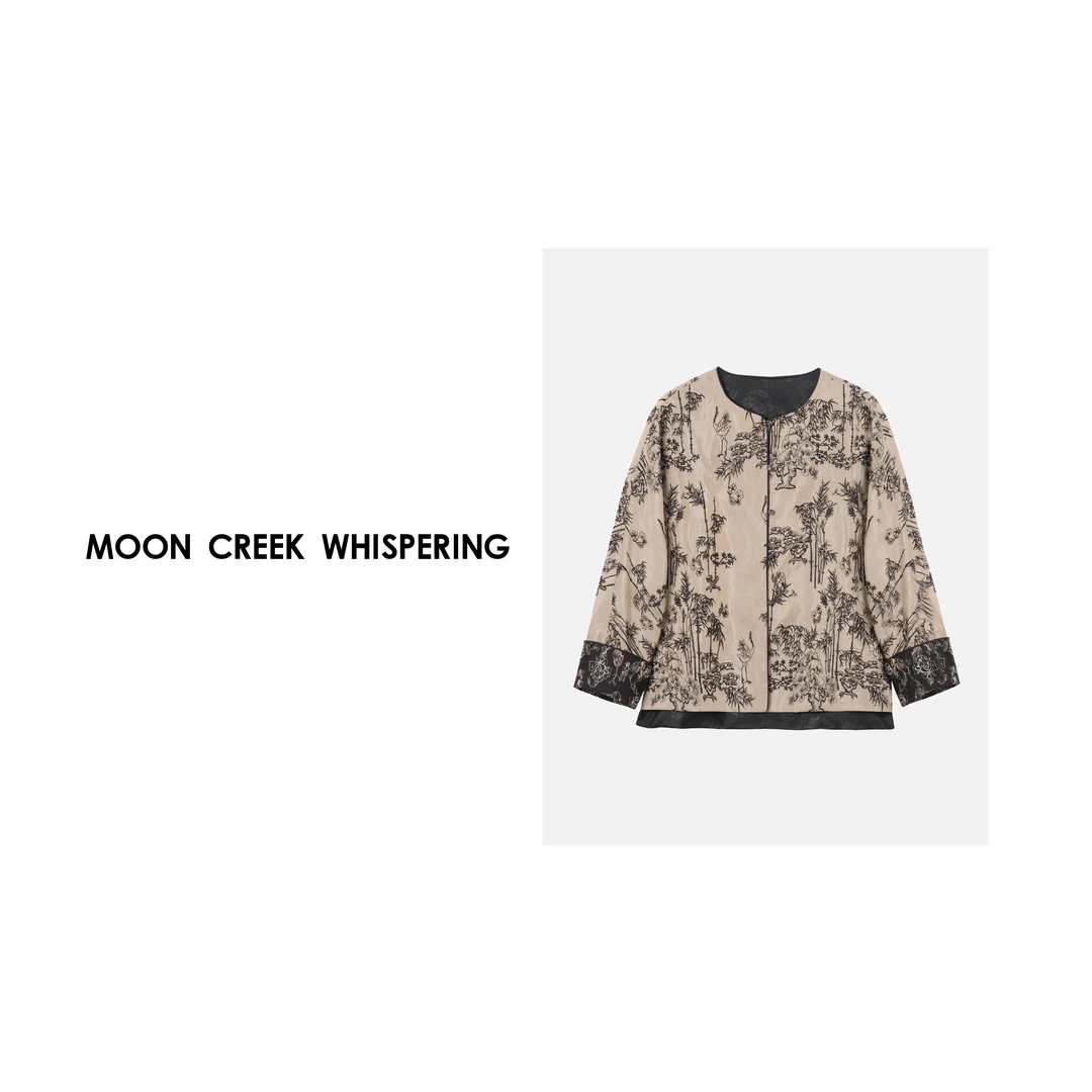 MT-331秋冬新品设计师款双面穿提花刺绣休闲时尚长袖复古外套