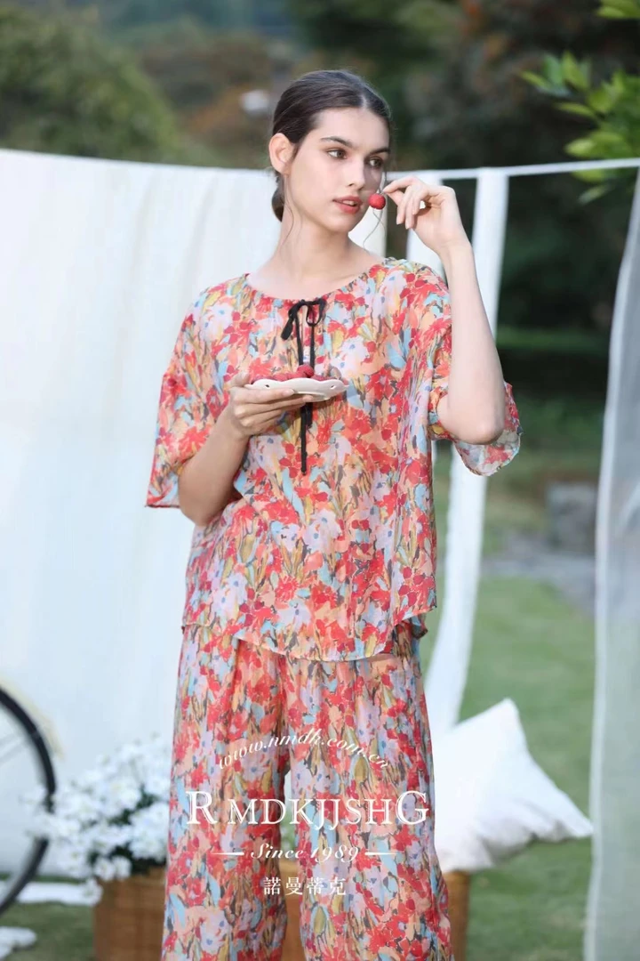 雅致内衣 | 诺曼蒂克女款睡衣女套装气质休闲高级套装