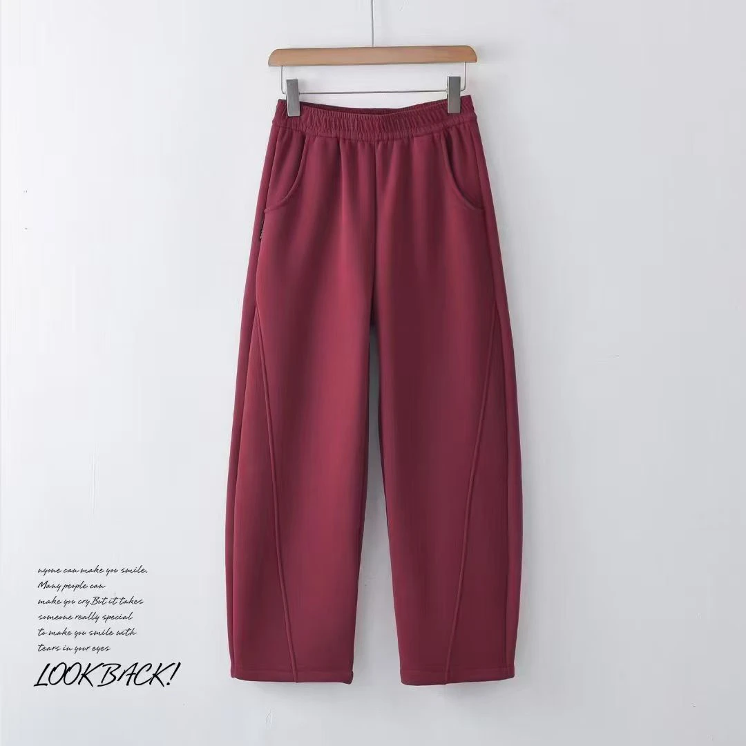 加绒款香蕉裤女裤休闲裤