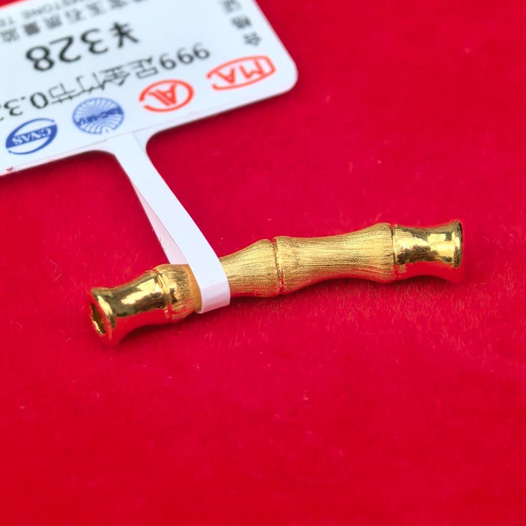 足金999小竹节弯管（配件）-JFX1161